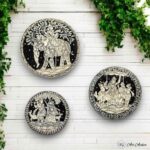 Hand-painted Krishna Pattachitra Wall Plates - Set of 3 - Image 3