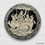 Hand-painted Krishna Pattachitra Wall Plates - Set of 3 - Image 2