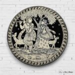 Hand-painted Krishna Pattachitra Wall Plates - Set of 3 - Image 4