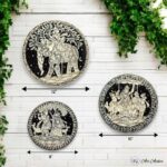 Hand-painted Krishna Pattachitra Wall Plates - Set of 3 - Image 5