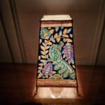 Hand Painted Oriental Peacock Table Top Lamp Set of 2 - 9 Inches - Image 3