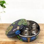 Hand Painted Pattachitra Black Nature Masala Box