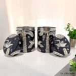 Hand Painted Pattachitra Tribal Metal Jars - Set of 2 (M)