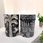 Hand Painted Pattachitra Tribal Metal Jars - Set of 2 (M) - Image 6
