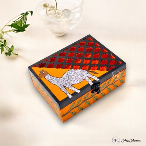 Hand Painted Gond Art Utility Box