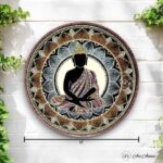 Hand Painted Mystical Buddha Dot Art Wall Plate - Image 2