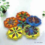 Hand Painted Gond Art Coasters - Set of 6 - Image 2