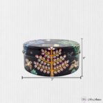 Hand Painted Pattachitra Nature Black Snacks Box (S) - Image 4