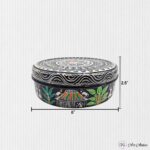 Hand Painted Pattachitra Tribal Black Roti Box - Image 5