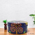 Hand Painted Pattachitra Nature Blue Snacks Box (L) - Image 2