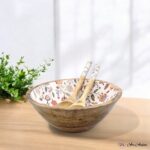Handcrafted Mangowood Jaipuria Salad Bowl Set - Single - Image 4