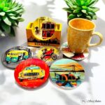 Hand Painted Kolkata Theme Coasters - Set of 6