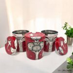Hand Painted Pattachitra Nature Metal Jars - Set of 3 (L)
