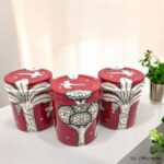 Hand Painted Pattachitra Nature Metal Jars - Set of 3 (L) - Image 2