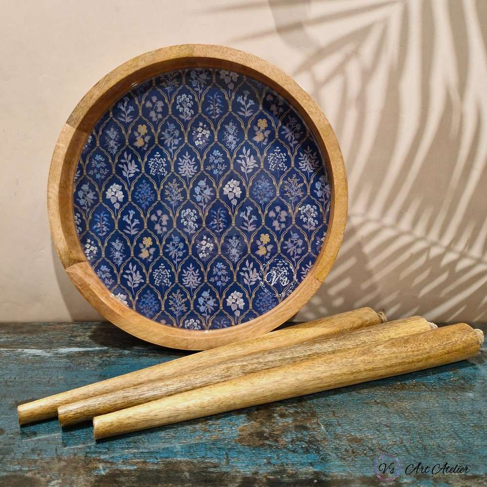Round accent table in a cozy reading corner
