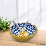 Handcrafted Mangowood Old Taj Salad Bowl Set - Single