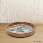 Mango Wood Tropical Round Trays - 12 Inches - Image 2