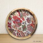 Mango Wood Vintage Garden Round Tray 14 Inches - Single