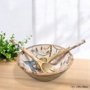 Big wooden bowl for kitchen decor