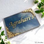 Elegant Epoxy Nameplates in Shades of Blue - Image 3