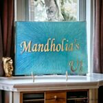Elegant Epoxy Nameplates in Shades of Blue
