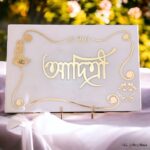 Elegant White And Gold Epoxy Resin Nameplates - Image 6