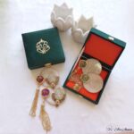 Graceful Agate And Marble Shubh Labh With Tassels - Single Set