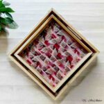 Chinar Leaves Teakwood Printed Tray – Set of 2
