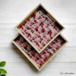 Chinar Leaves Teakwood Printed Tray – Set of 2 - Image 3