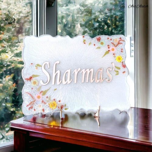 Floral Elegance Resin Nameplates