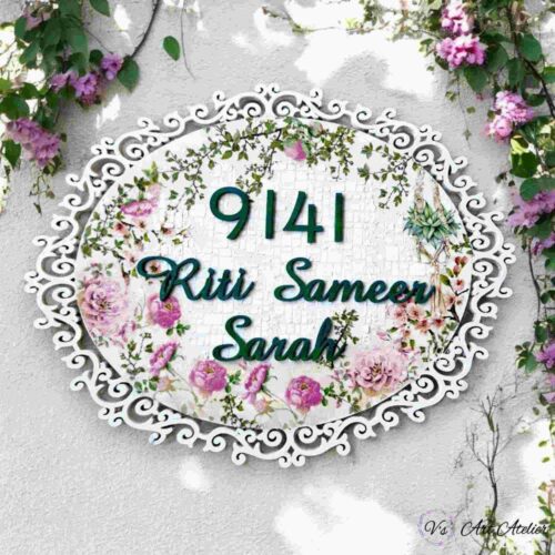 Personalized Oval Victorian Nameplates