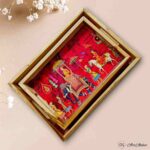 Baraat Teakwood Printed Tray – Set of 2