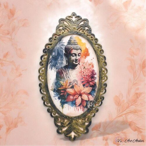Buddha Wall Hanging With Ornate Frame