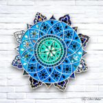 Mesmerizing Blues Lippan Wall Plate