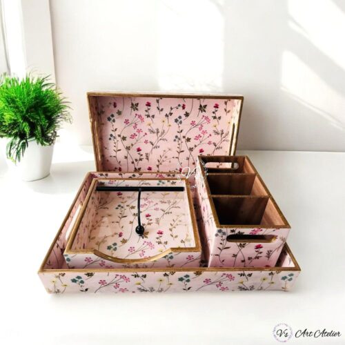 Pink Blossom Tray Combo - Set of 4