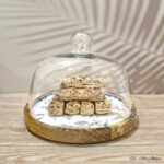 Mangowood Cake Stand with Dome (8 inches)-Single