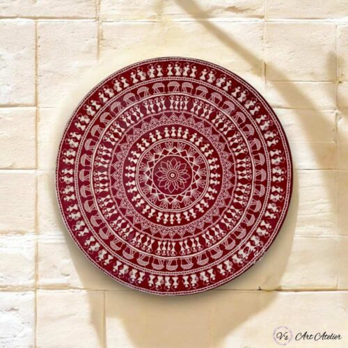 Printed Traditional Warli Art Wall Plate