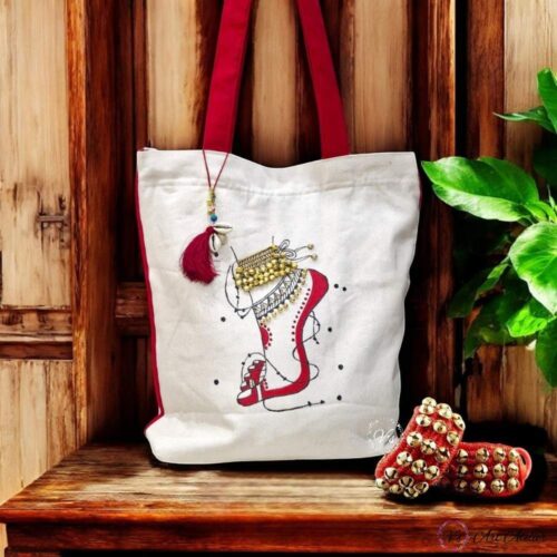 Hand-painted Classical Dance Tote Bag