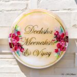 Personalized Floral Resin Round Nameplate