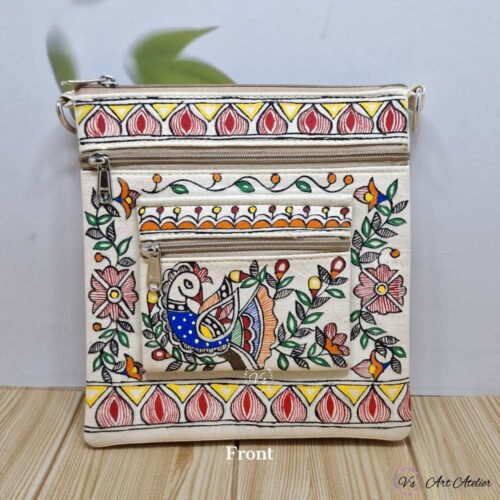 Hand-painted Madhubani Cotton Sling Bag
