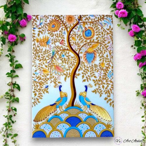 Printed Peacock Paradise Wall Plate