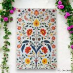 Printed Royal Mughal Floral Print Wall Plate