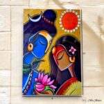Printed Shiva Shakti Divine Union Art Wall Plate - Image 2