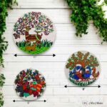 Hand-painted Gond Art  Wall Plates - Set of 3 - Image 5