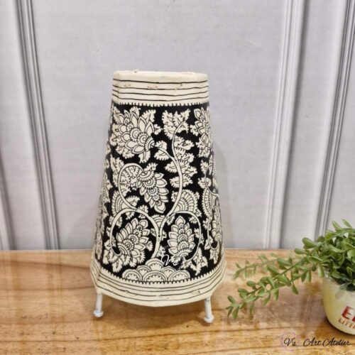 Hand Painted Floral Design Table Top Lamp Single - 9 Inches
