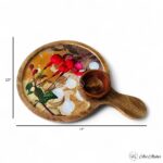 Hibiscus Mangowood Platter with Bowl - Image 2