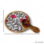Lotus Mangowood Platter with Bowl - Image 2
