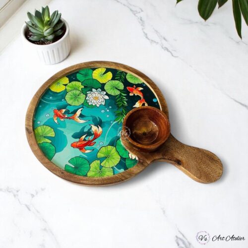 Nature Mangowood Platter with Bowl