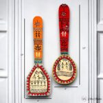 Hand-painted Warli Art Wooden Spatula - Set of 2 - Image 3