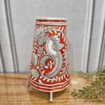 Hand Painted White Peacock Table Top Lamp Set of 2 - 9 Inches - Image 3
